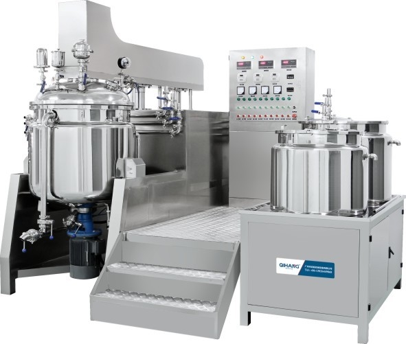 Internal / External Circulation Vacuum Homogenizer Cream Mixer , Heavy Emulsification Machine